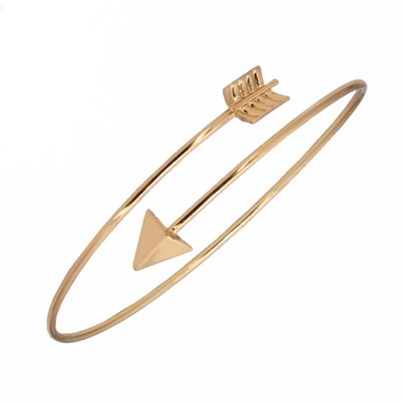 Arrow Bangle Bracelet Boho Gold - Picture 3 of 5